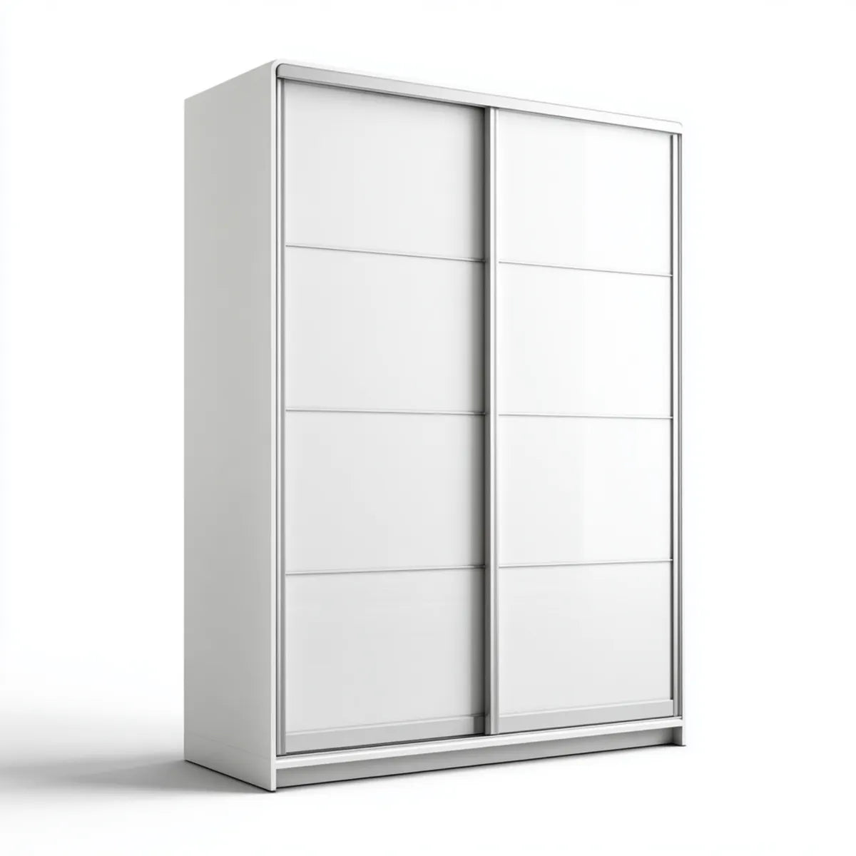 Armadio con ante scorrevoli bianco 150 x 60 x 200 cm in pannello truciolare nobilitato rettangolare