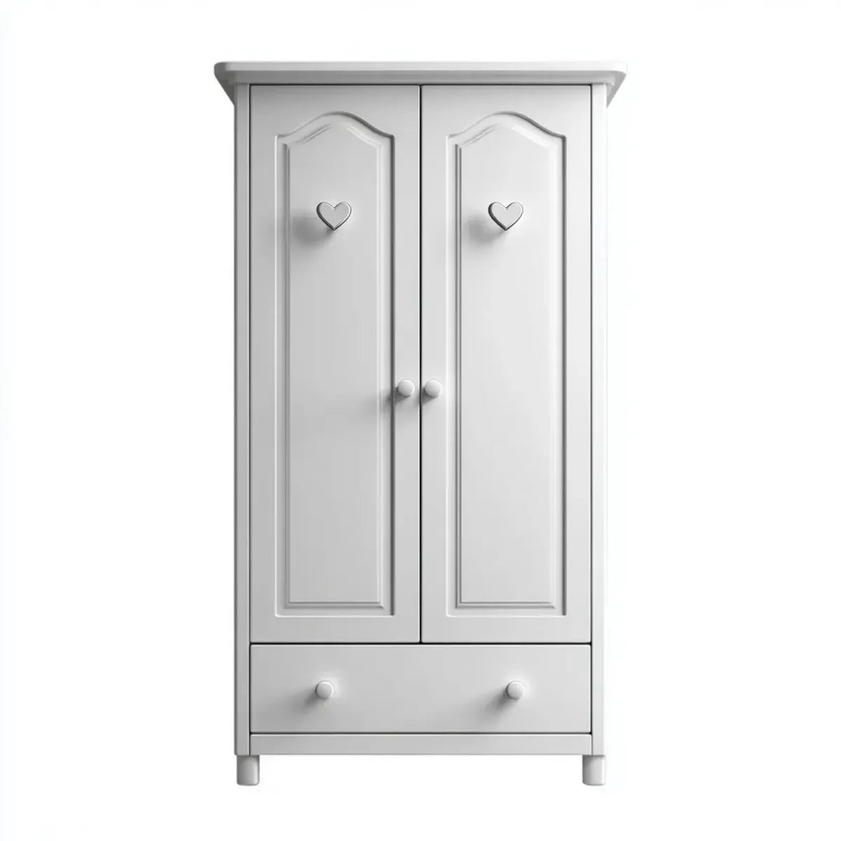 Armadio per bambini bianco a 2 ante con cassetto in MDF 90 x 50 x 180 cm